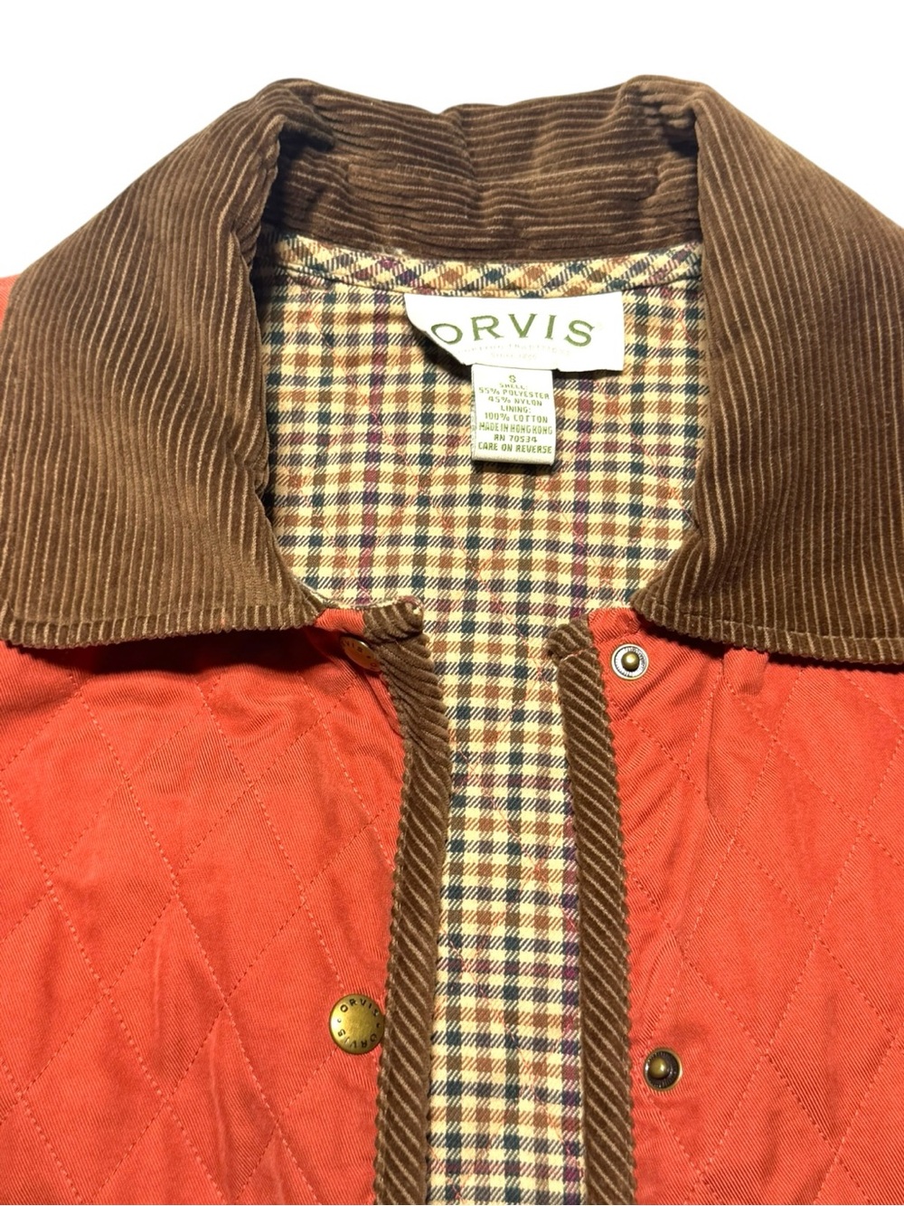 VTG Orvis quilted barn coat
Women’s small Corduroy Trim Chore Jacket Plaid - Picture 3 of 11